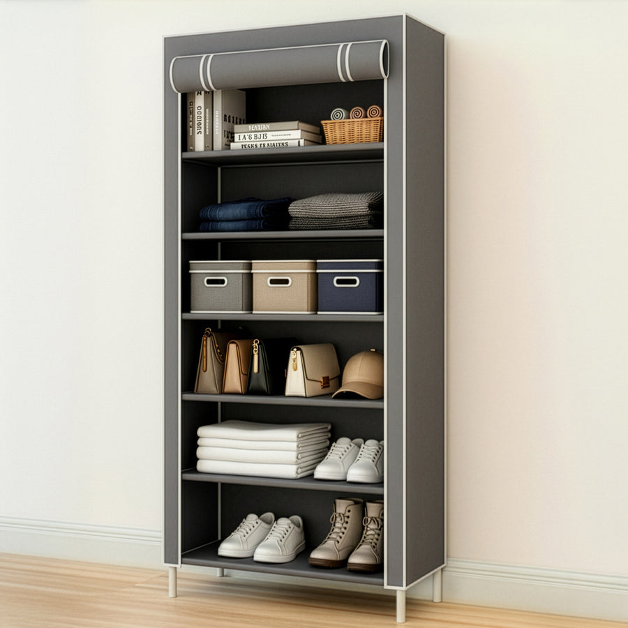 Rack Organizador Metálico para Hogar color Gris