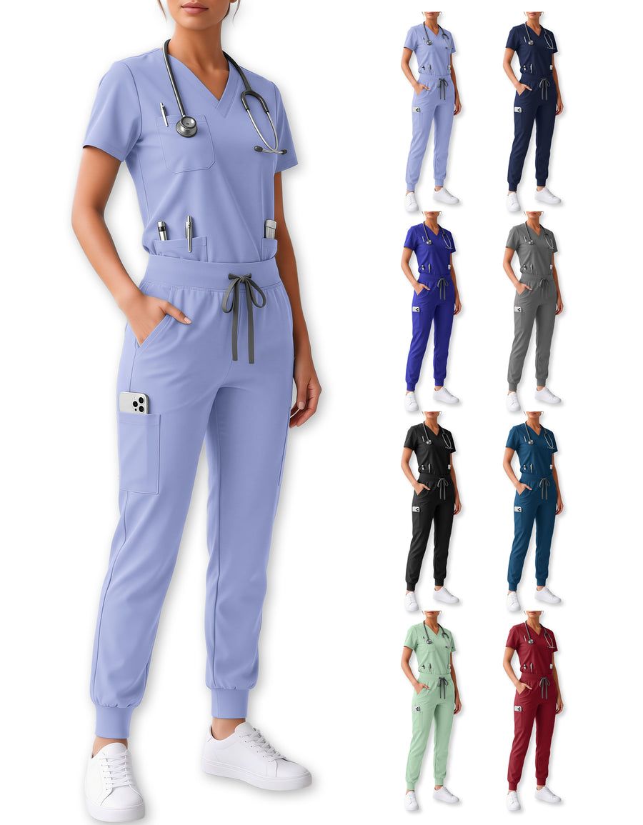 Uniforme Médico 2 Piezas Filipina y Pantalón · Unisex color Azul Claro