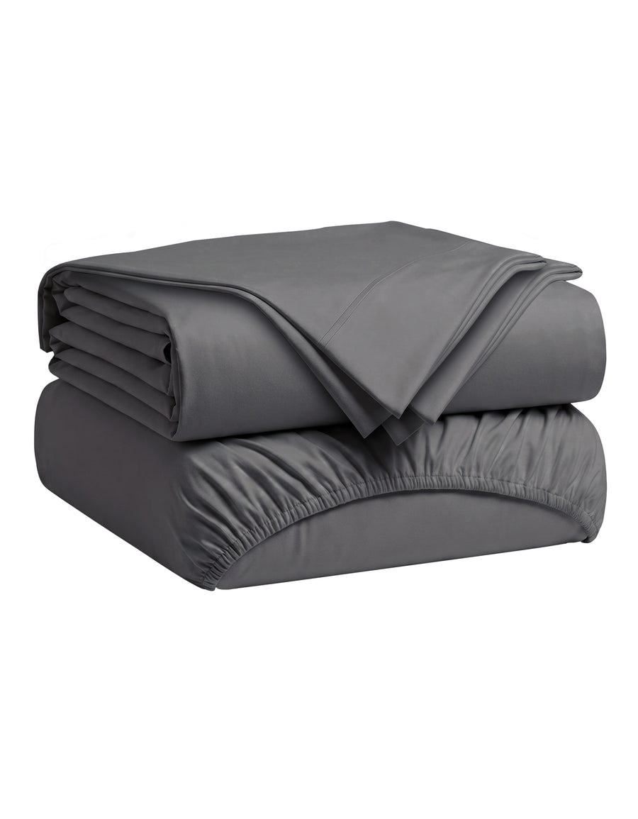 Juego de Sábanas Matrimonial Microfibra · Sábana de Cajón Ajustable color Gris Oxford
