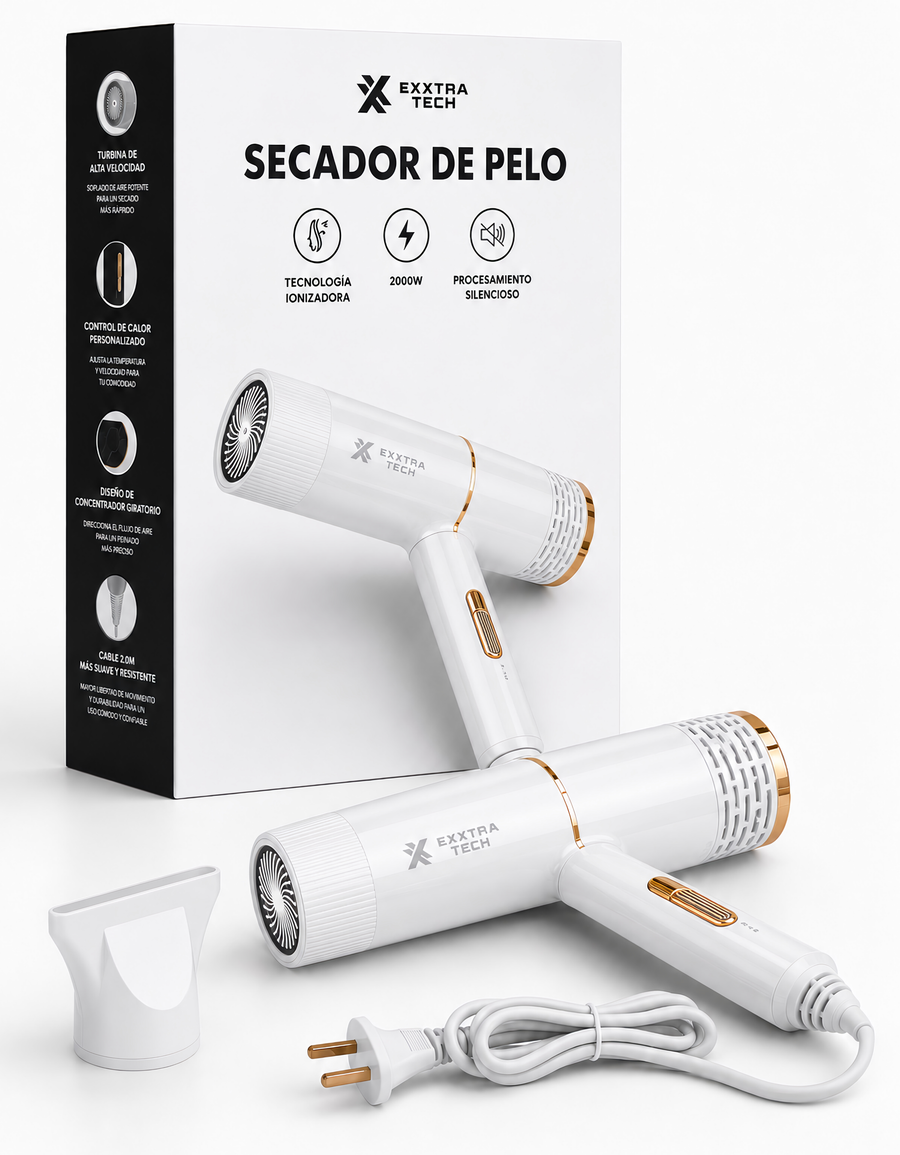 Secadora de Cabello 2000 W con Difusor color Blanco