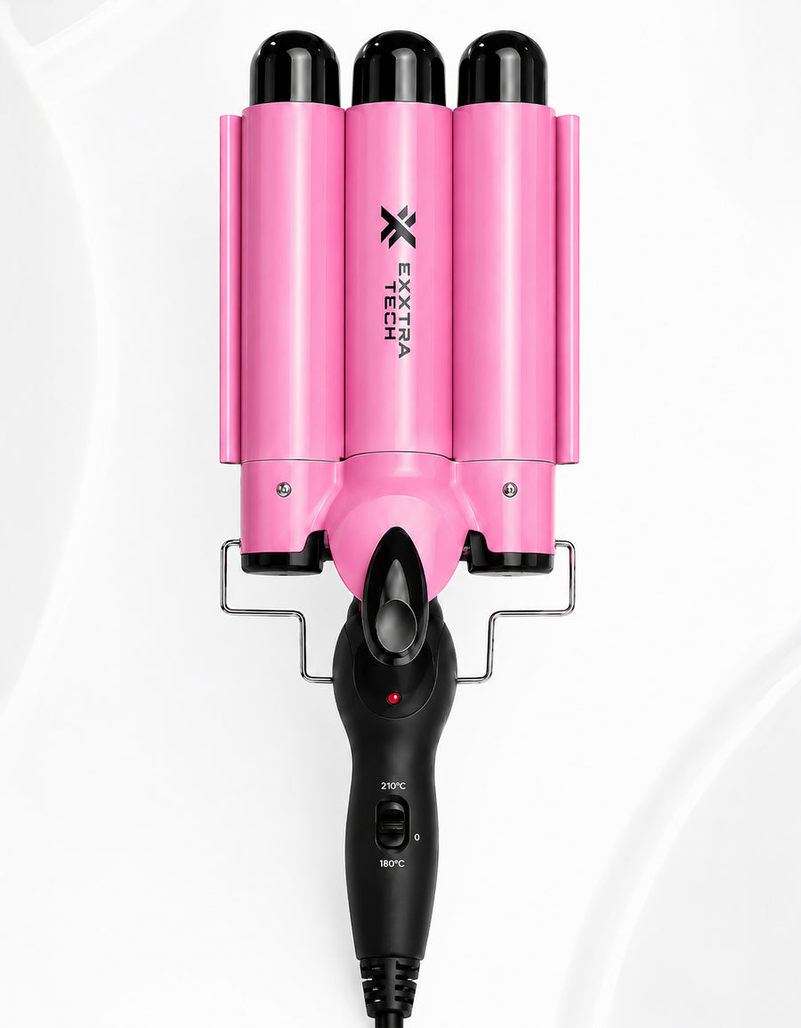 Buclera Triple para Ondas 130 W color Rosa