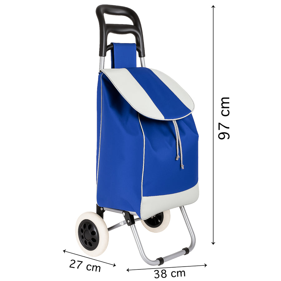 Carrito de Compras Plegable con Ruedas (Mandado) color Azul Rey