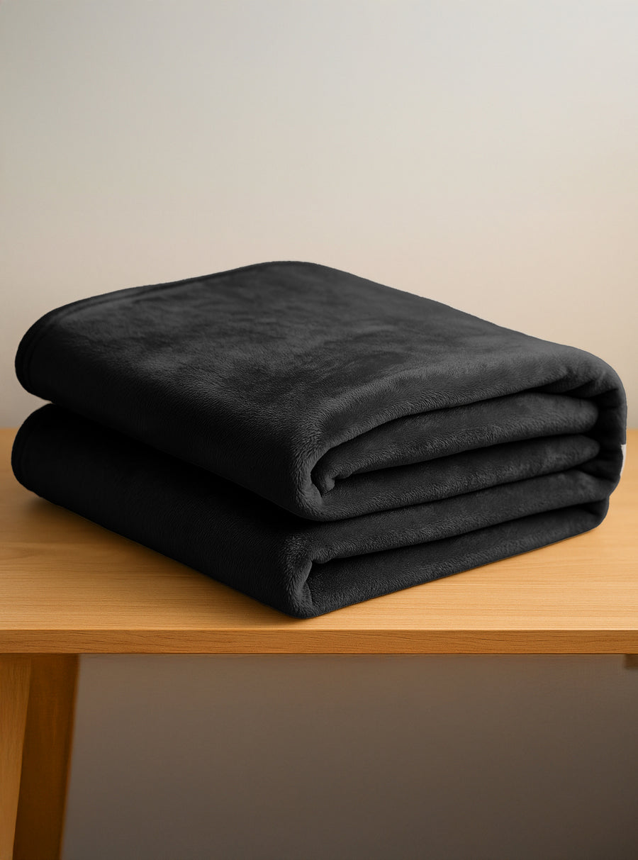 Cobija Ligera Suave 120 × 200 cm color Negro