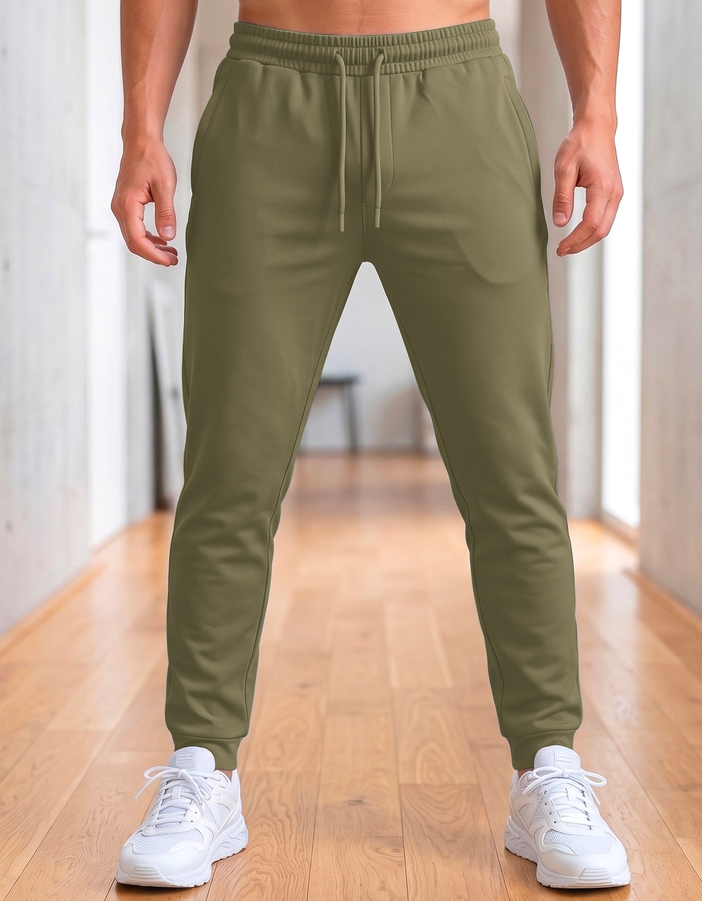 Pants Jogger Hombre Fleece con Bolsillos color Taupe