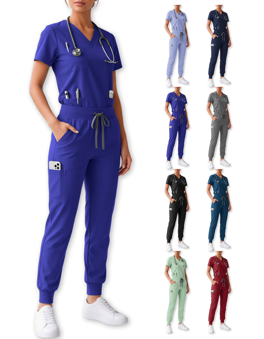 Uniforme Médico 2 Piezas Filipina y Pantalón · Unisex color Azul Rey