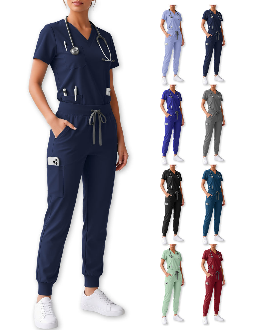 Uniforme Médico 2 Piezas Filipina y Pantalón · Unisex color Azul Marino ·3