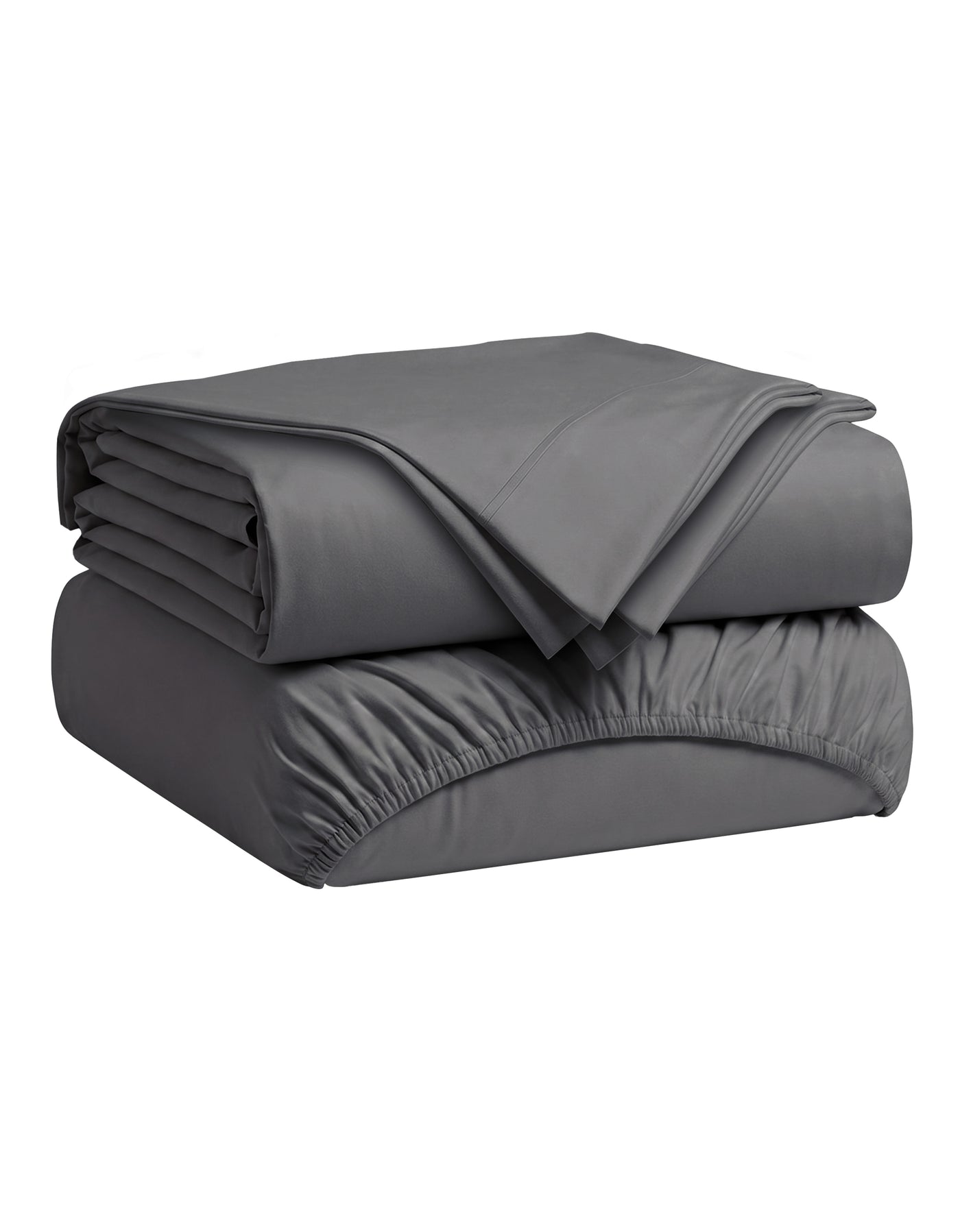 Juego de Sábanas Matrimonial Microfibra · Sábana de Cajón Ajustable color Gris Oxford