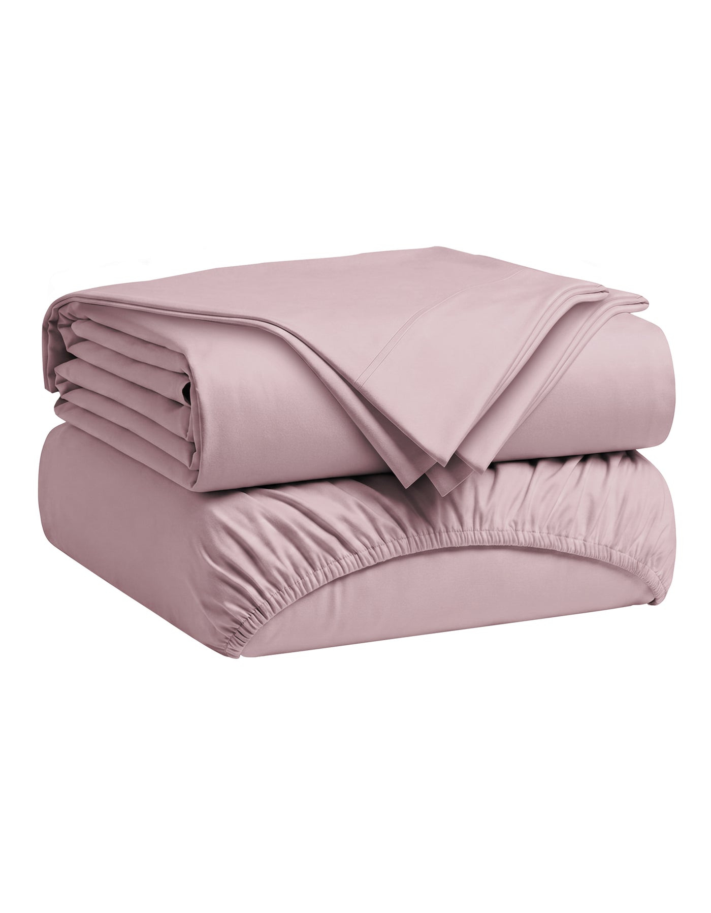 Juego de Sábanas Matrimonial Microfibra · Sábana de Cajón Ajustable color Rosa