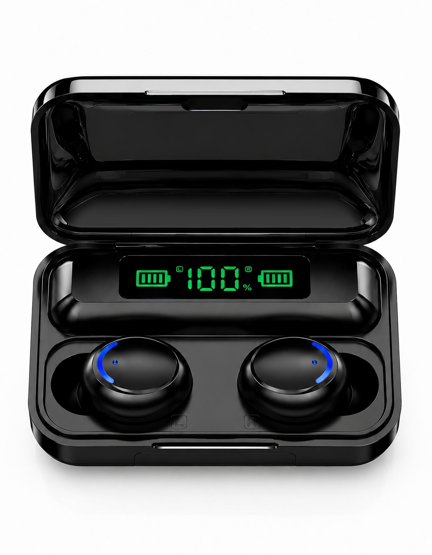 Audífonos Bluetooth In-Ear F9-5 con Estuche de Carga color Negro