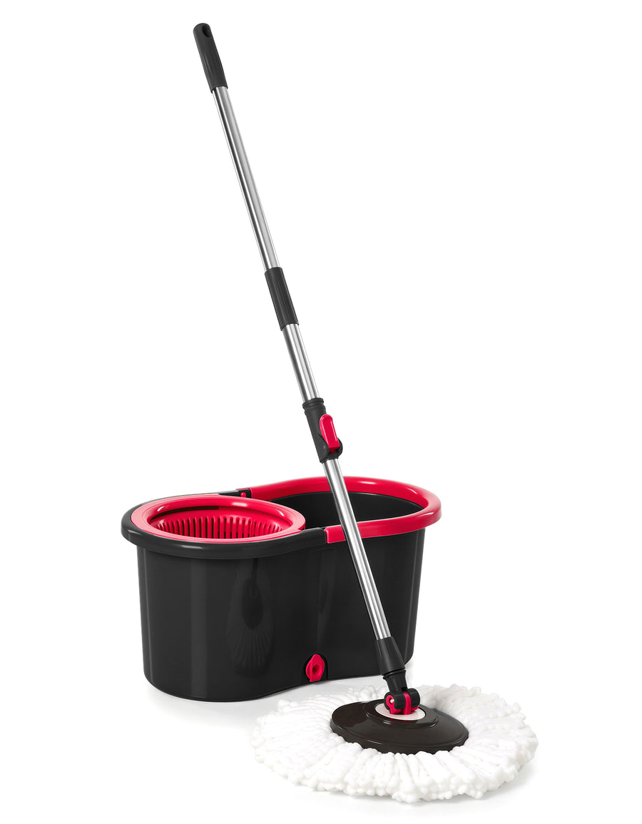 Mop Giratorio con Cubeta · Set de Limpieza color Negro