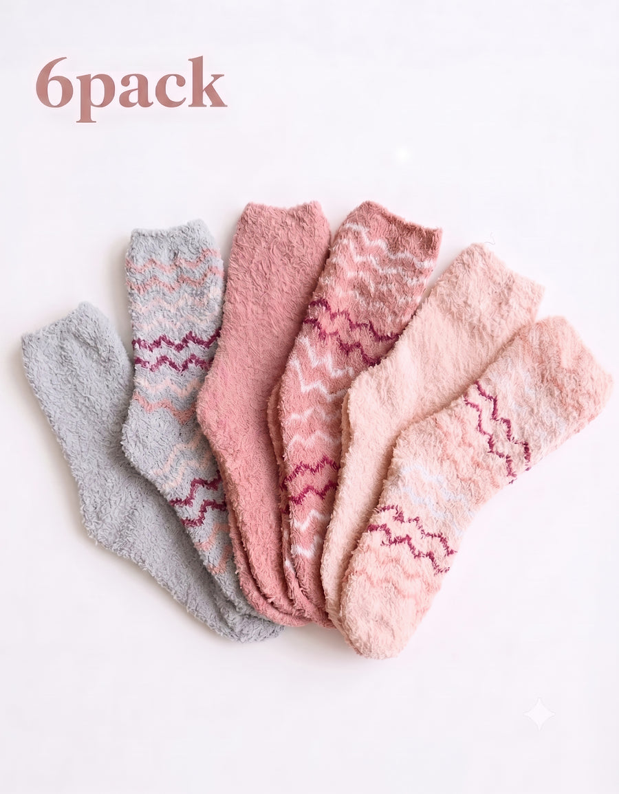 6 pack calcetines suaves afelpados